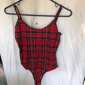 Girls flannel bodysuit